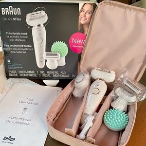 EPIL 9! Braun Silk Flex. Hair Removal.Rechargeable. Only one attachment is used.